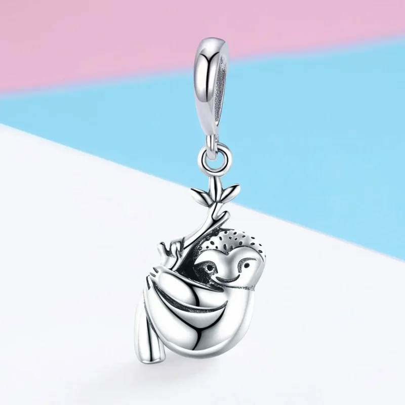 (image for) Pandora Style Silver Cute Sloth Dangle - SCC866 - View 2