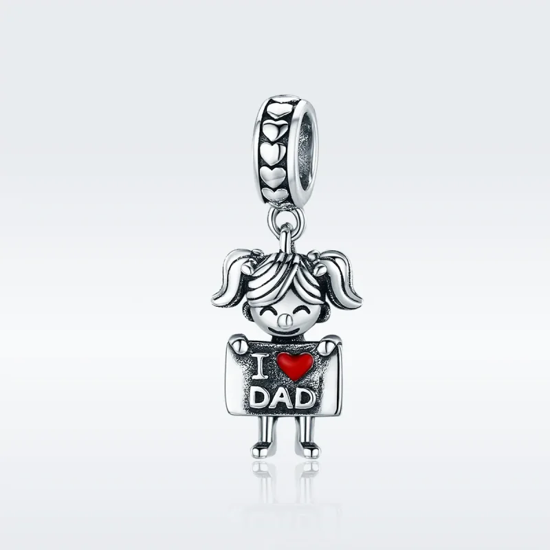 (image for) Pandora Style Silver Daddy'S Girl Dangle - SCC690 - View 2