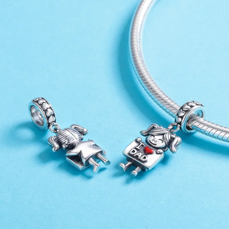 (image for) Pandora Style Silver Daddy'S Girl Dangle - SCC690 - View 6