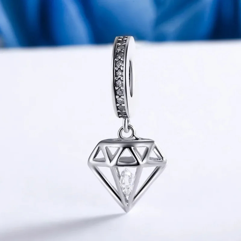 (image for) Pandora Style Silver Diamond Dangle - SCC186 - View 4