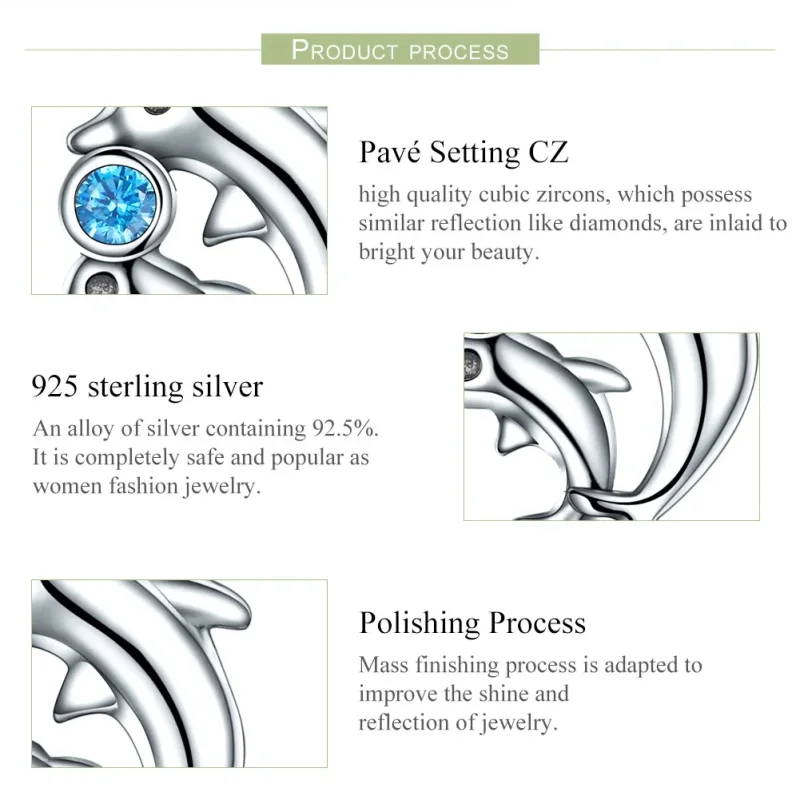 (image for) Pandora Style Silver Dolphin Dangle - SCC264 - View 6