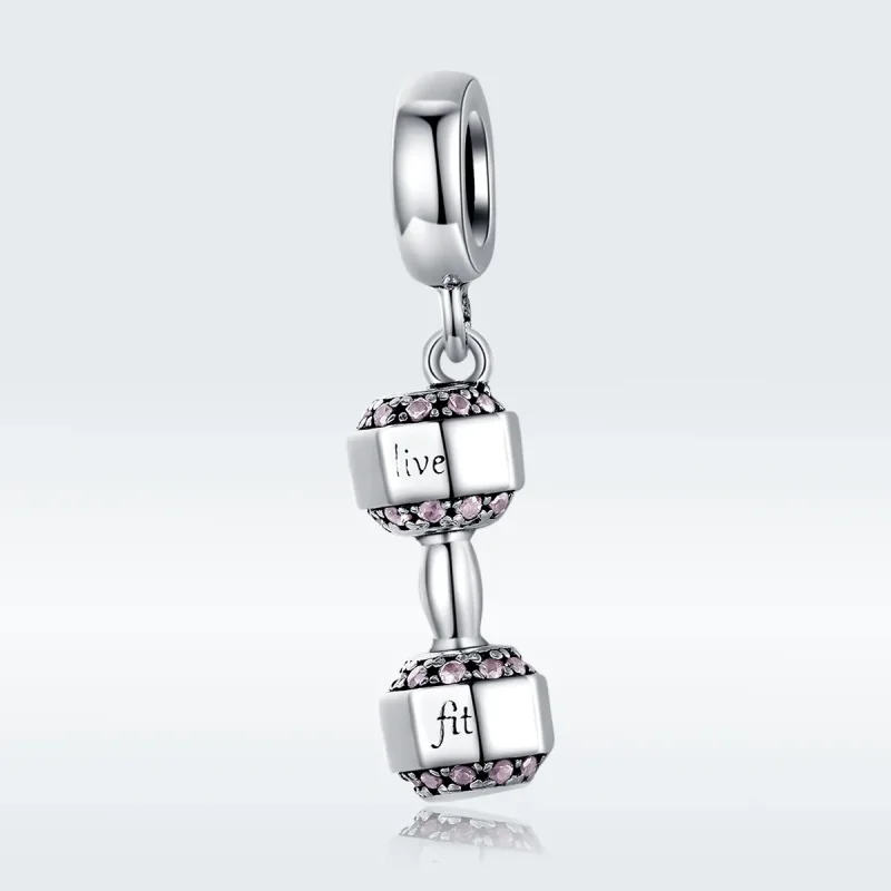 (image for) Pandora Style Silver Dumbbell Dangle - SCC1340 - View 5