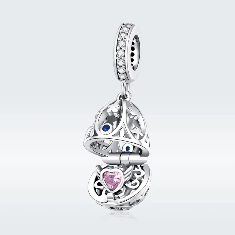 (image for) Pandora Style Silver Easter Egg With Treasure Dangle - SCC1465 - View 5
