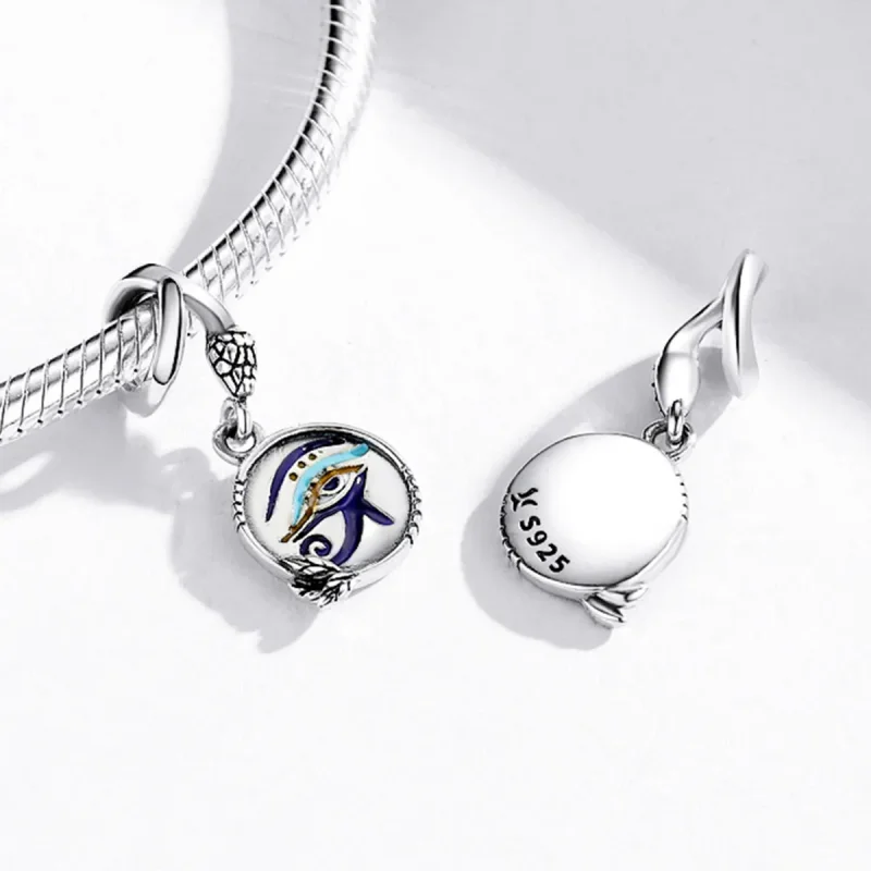 (image for) Pandora Style Silver Egypt - Twin Eyes Dangle - SCC1857 - View 4