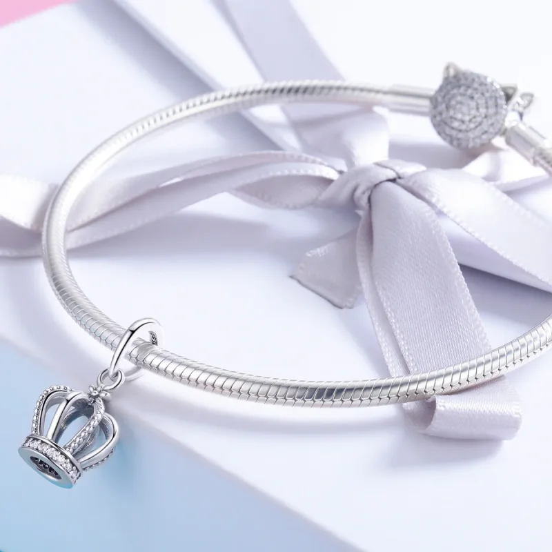 (image for) Pandora Style Silver Elegant Crown Dangle - SCC781 - View 3