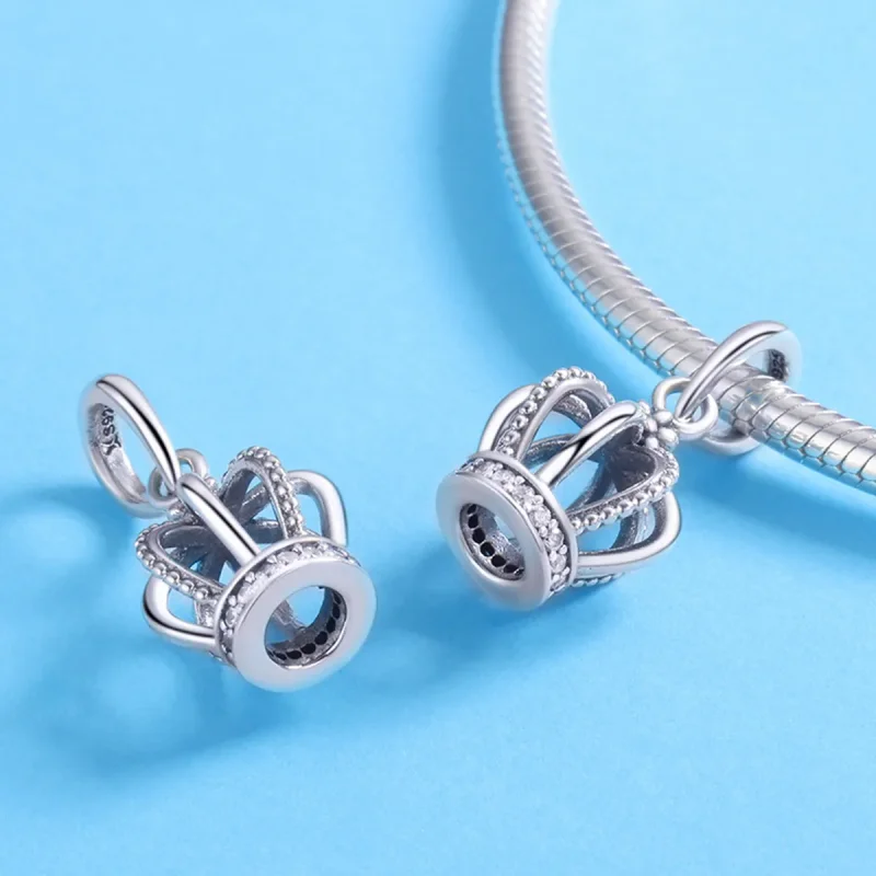 (image for) Pandora Style Silver Elegant Crown Dangle - SCC781 - View 4
