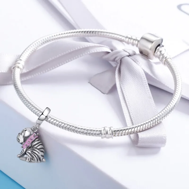 (image for) Pandora Style Silver English Bulldogs Dangle - SCC552 - View 4