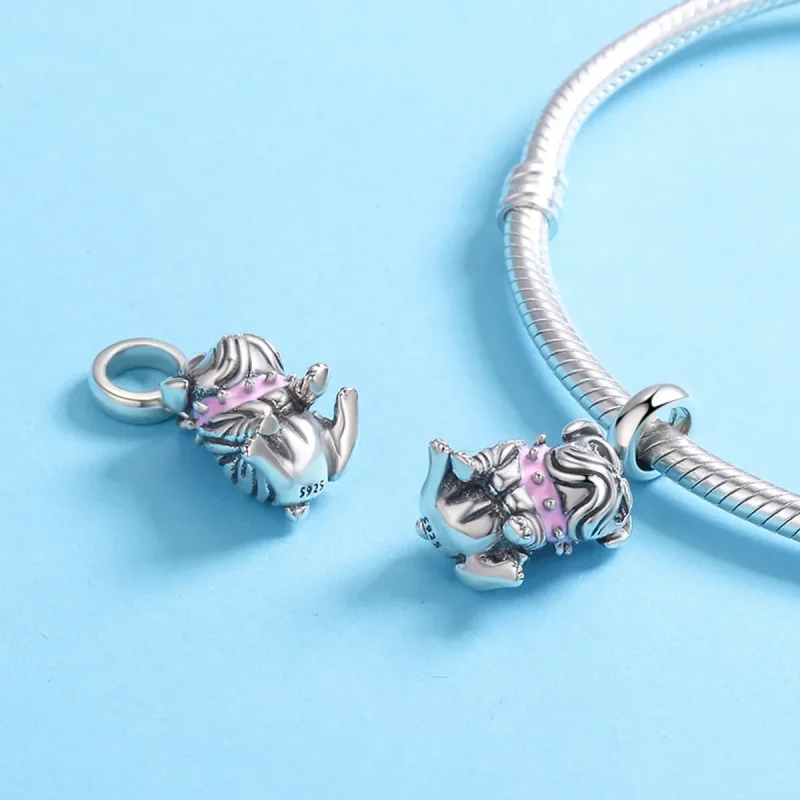 (image for) Pandora Style Silver English Bulldogs Dangle - SCC552 - View 5
