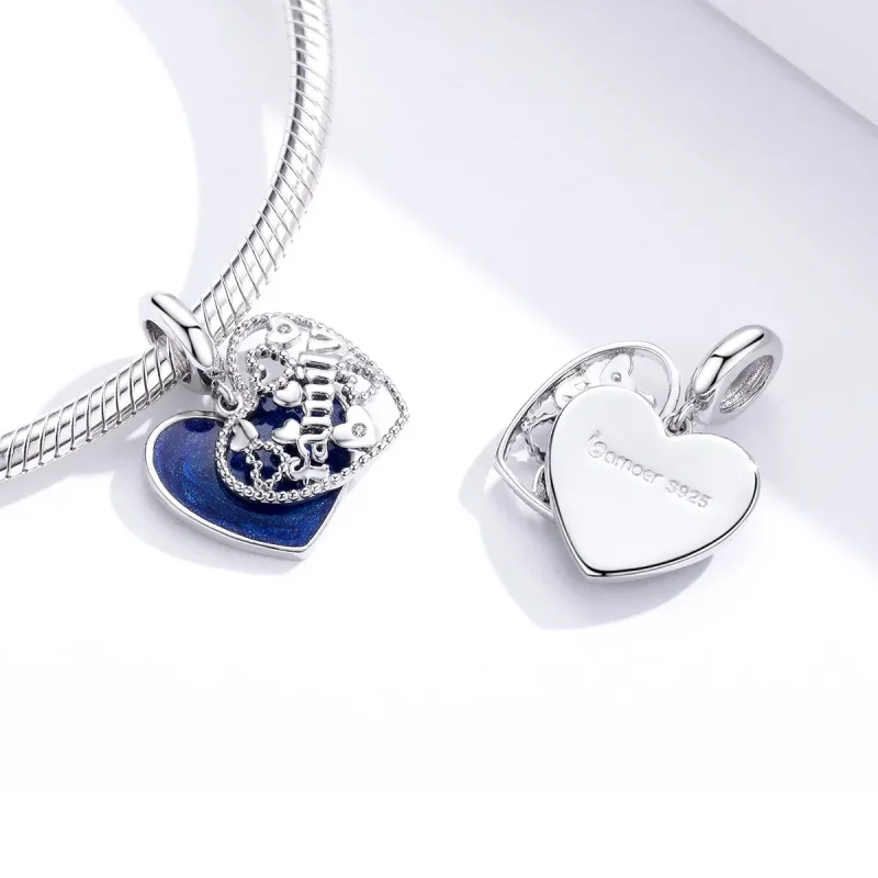 (image for) Pandora Style Silver Family Letters Dangle - BSC293 - View 2