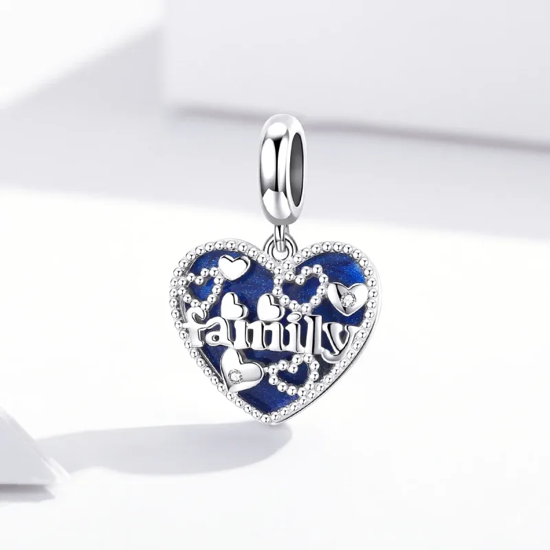 (image for) Pandora Style Silver Family Letters Dangle - BSC293 - View 3