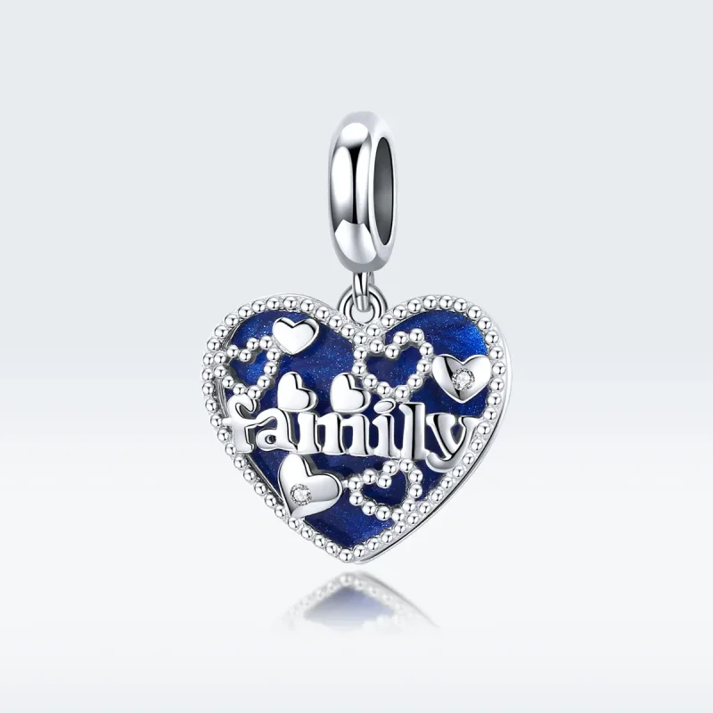 (image for) Pandora Style Silver Family Letters Dangle - BSC293 - View 5