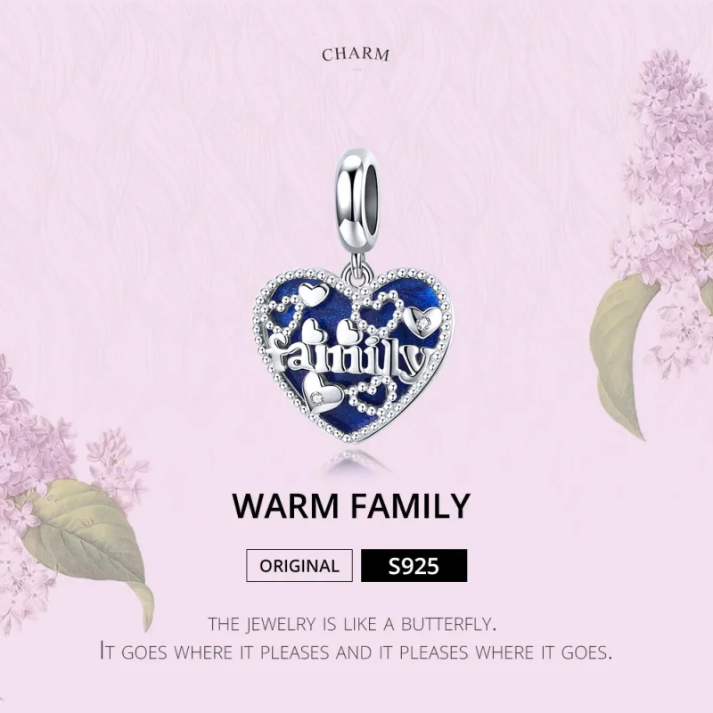 (image for) Pandora Style Silver Family Letters Dangle - BSC293 - View 6