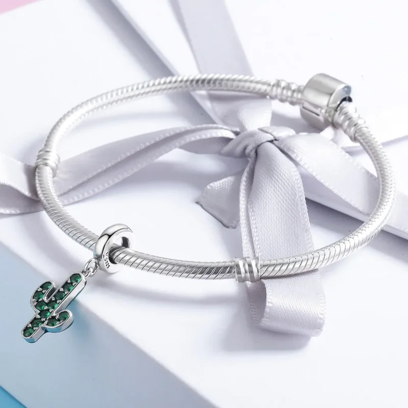 (image for) Pandora Style Silver Fresh Cactus Dangle - SCC515 - View 4