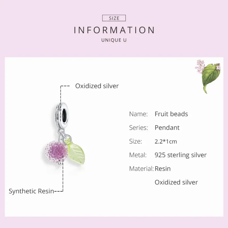 (image for) Pandora Style Silver Fruit Dangle - SCC1802 - View 7
