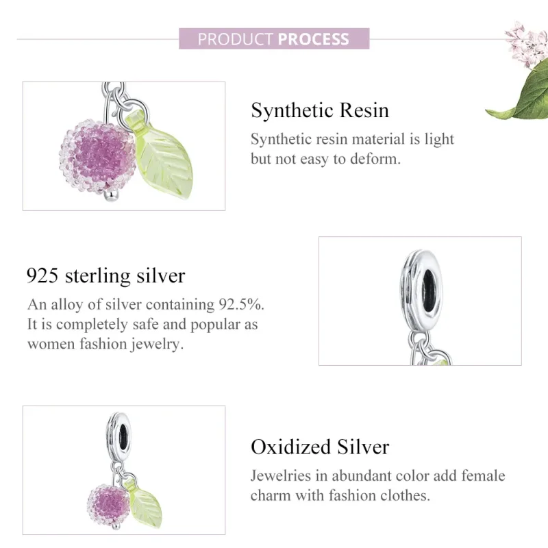 (image for) Pandora Style Silver Fruit Dangle - SCC1802 - View 8