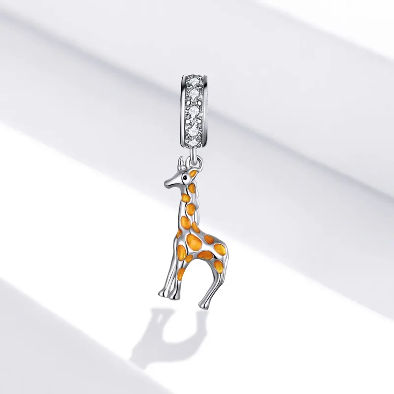 (image for) Pandora Style Silver Giraffe Dangle - BSC258 - View 2