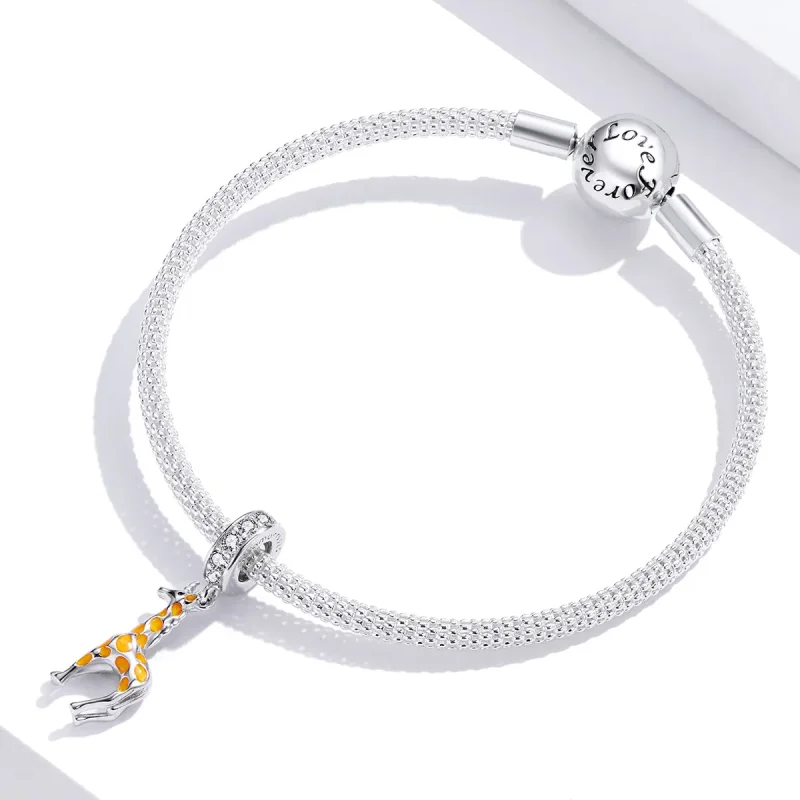 (image for) Pandora Style Silver Giraffe Dangle - BSC258 - View 3
