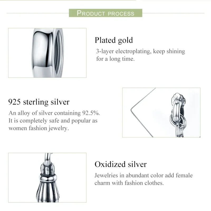 (image for) Pandora Style Silver Graduation Trencher Cap Dangle - SCC459 - View 6