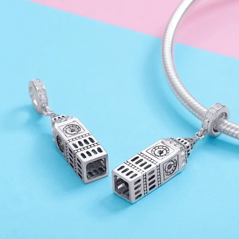 (image for) Pandora Style Silver Great Britain Big Ben Dangle - SCC868 - View 3