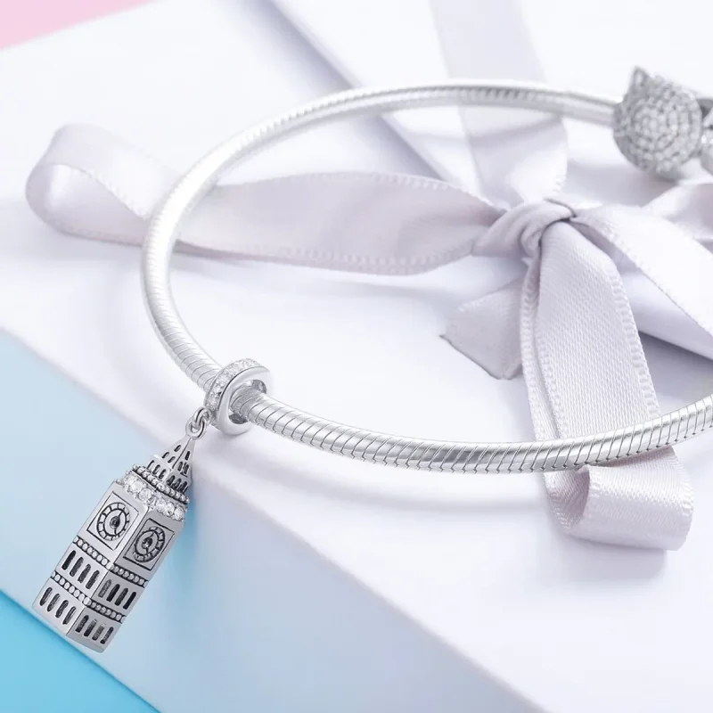 (image for) Pandora Style Silver Great Britain Big Ben Dangle - SCC868 - View 4
