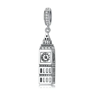 (image for) Pandora Style Silver Great Britain Big Ben Dangle - SCC868