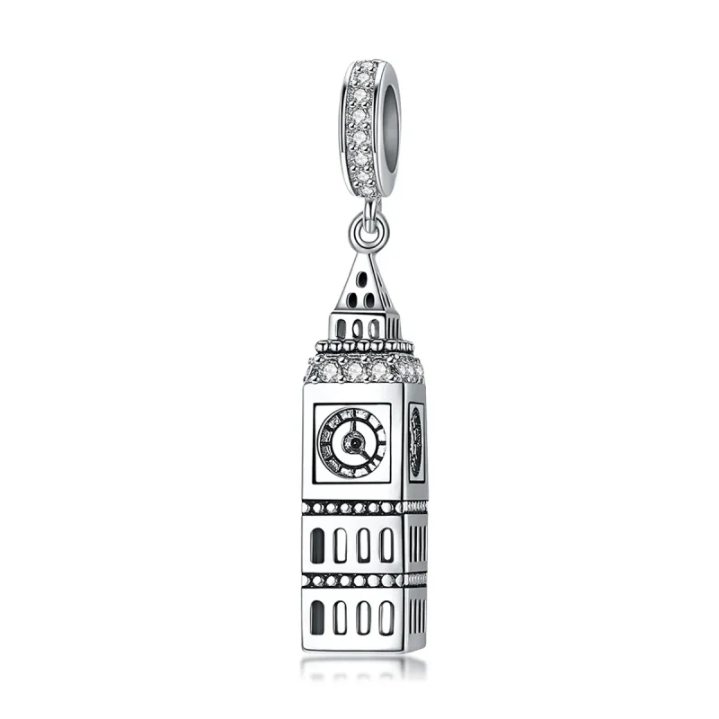 (image for) Pandora Style Silver Great Britain Big Ben Dangle - SCC868