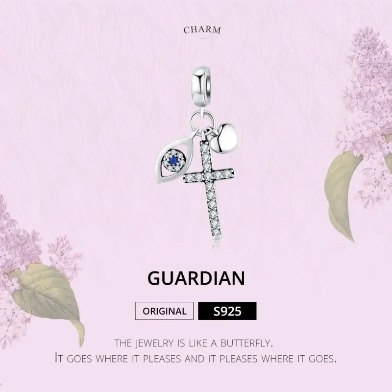 (image for) Pandora Style Silver Guardian Dangle - SCC1327 - View 6