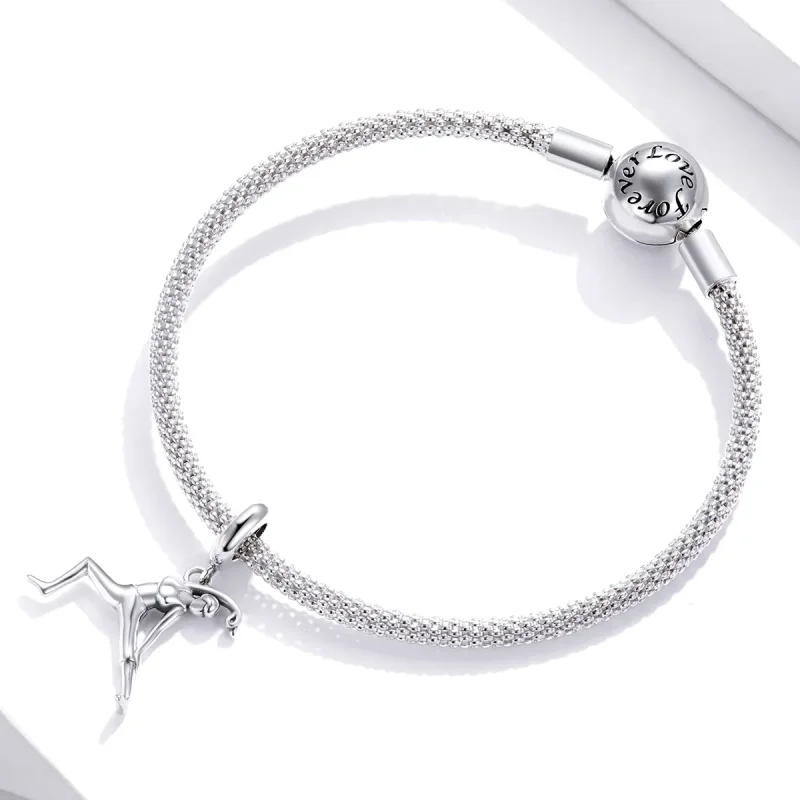 (image for) Pandora Style Silver Gymnastics Dangle - BSC386 - View 3