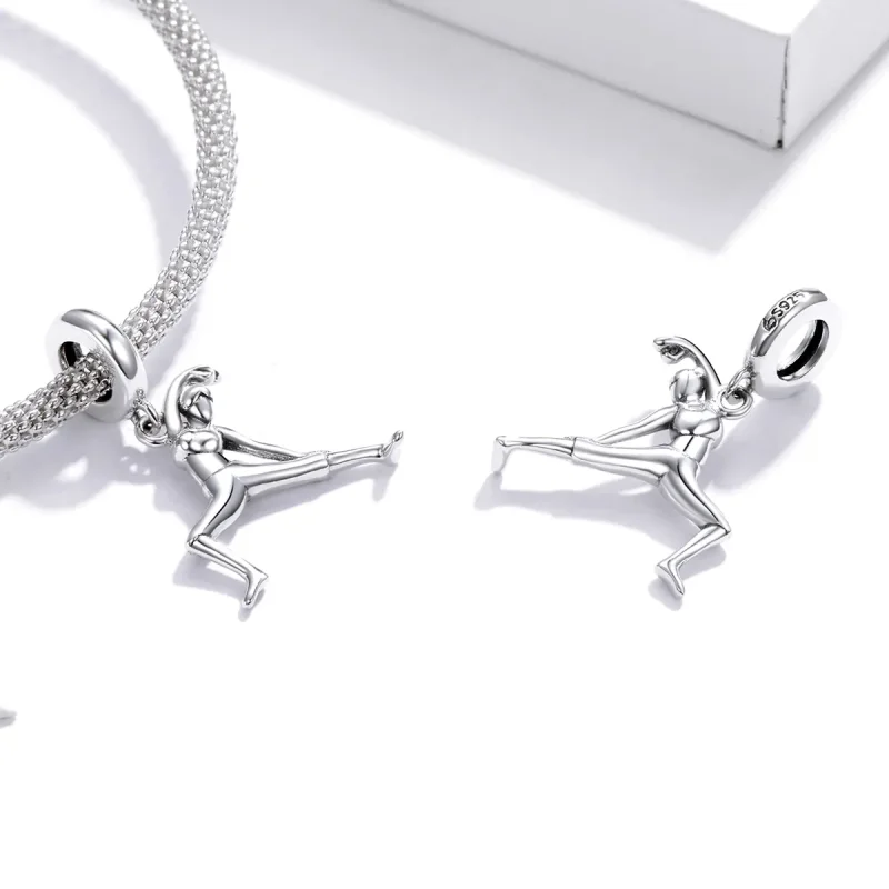 (image for) Pandora Style Silver Gymnastics Dangle - BSC386 - View 4