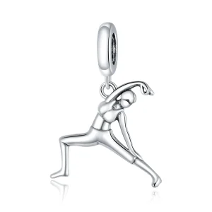 Pandora Style Silver Gymnastics Dangle - BSC386 (image for) Pandora Style Silver Gymnastics Dangle - BSC386