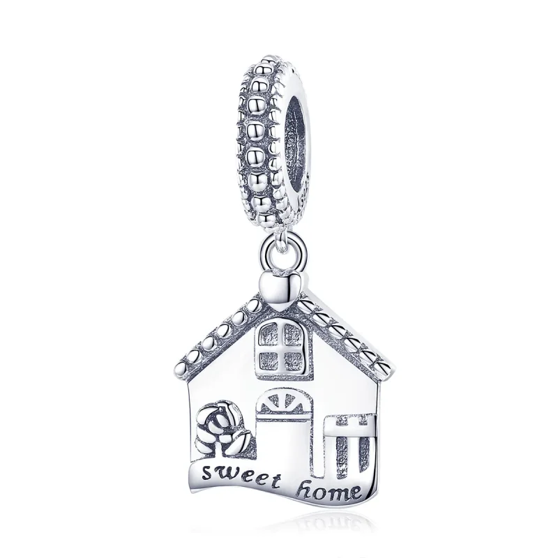 (image for) Pandora Style Silver Happy House Dangle - SCC913