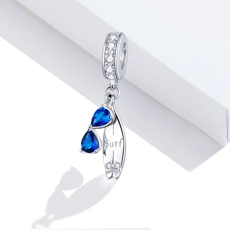 (image for) Pandora Style Silver Happy Surfing Dangle - BSC263 - View 2