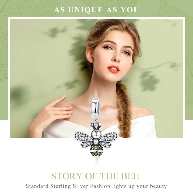 (image for) Pandora Style Silver Honey Dangle - SCC821 - View 6