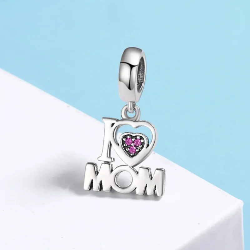(image for) Pandora Style Silver I Love Mom Dangle - SCC420 - View 4