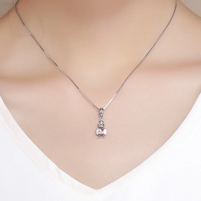 (image for) Pandora Style Silver I Love Mom Dangle - SCC691 - View 3