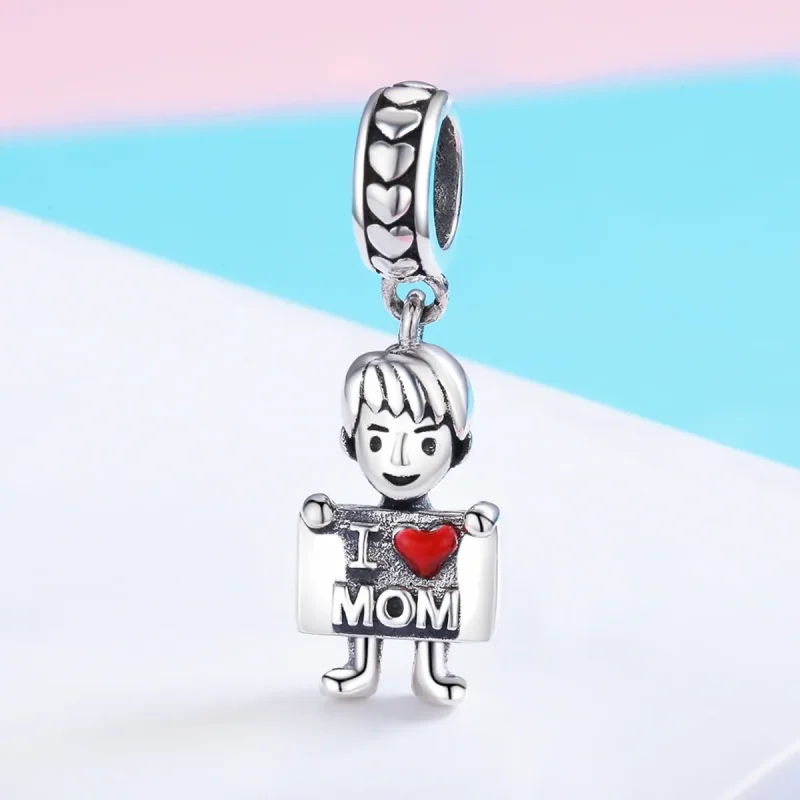 (image for) Pandora Style Silver I Love Mom Dangle - SCC691 - View 4