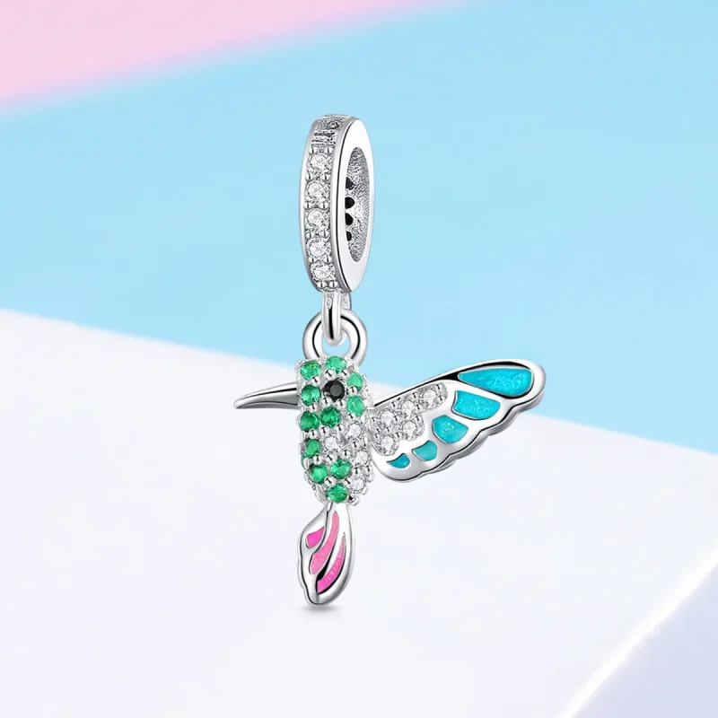 (image for) Pandora Style Silver Kingfisher Dangle - SCC991 - View 2