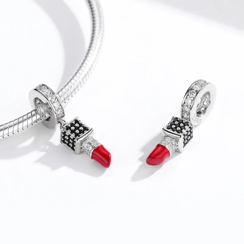 (image for) Pandora Style Silver Lipstick Dangle - SCC1392 - View 4