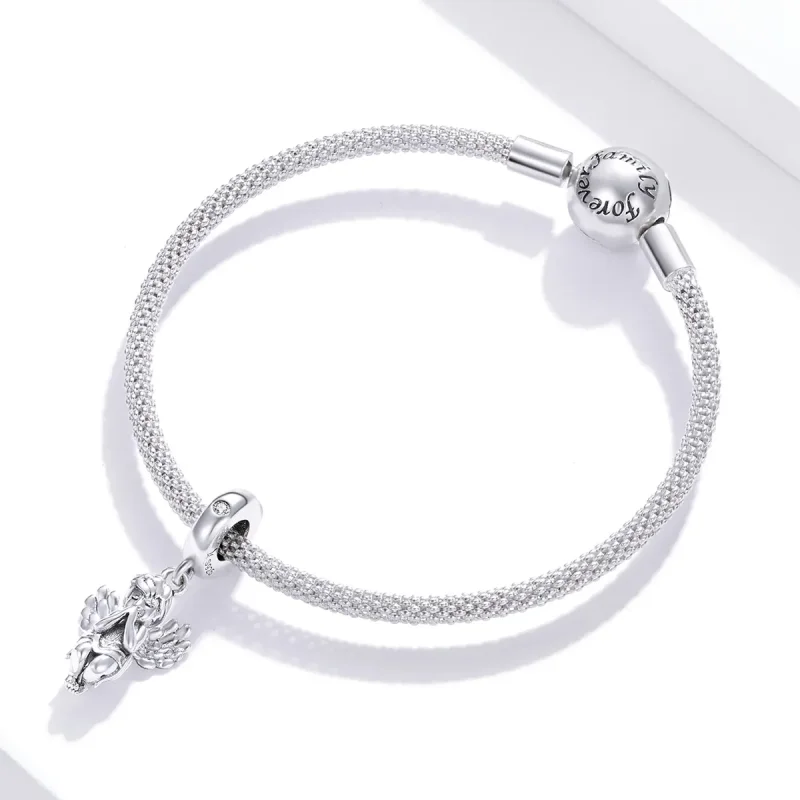 (image for) Pandora Style Silver Little Angel Dangle - SCC1686 - View 3