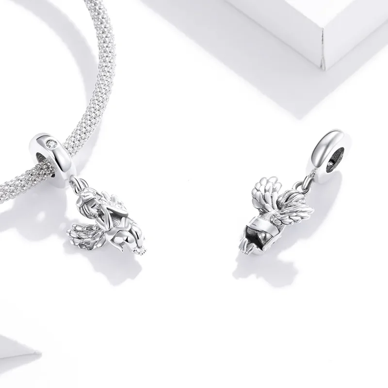(image for) Pandora Style Silver Little Angel Dangle - SCC1686 - View 4