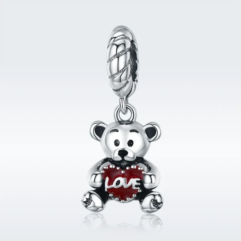 (image for) Pandora Style Silver Little Bear Dangle - SCC521 - View 2