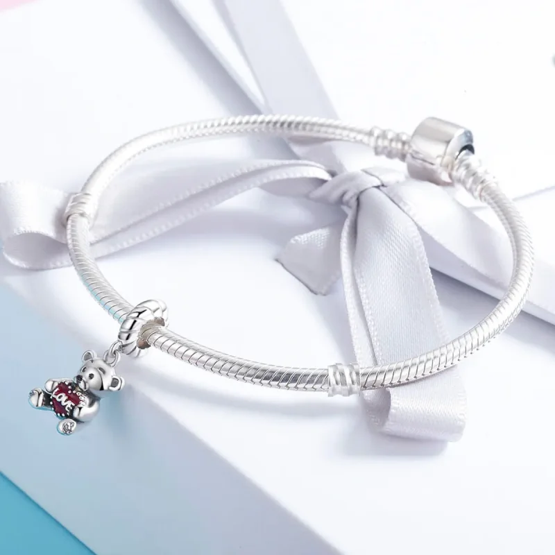 (image for) Pandora Style Silver Little Bear Dangle - SCC521 - View 4