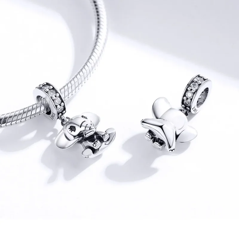(image for) Pandora Style Silver Little Elephant Dangle - SCC1338 - View 4