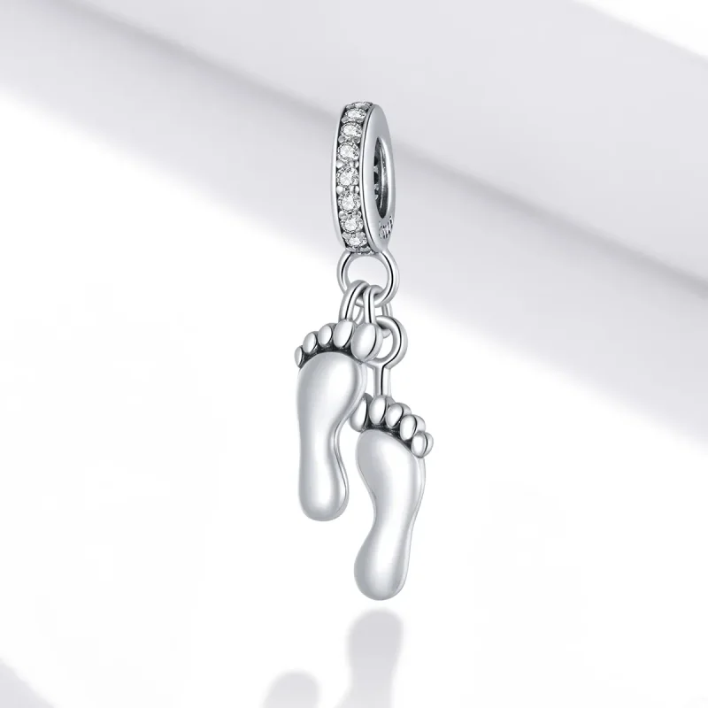 (image for) Pandora Style Silver Little Feet Dangle - SCC1692 - View 2