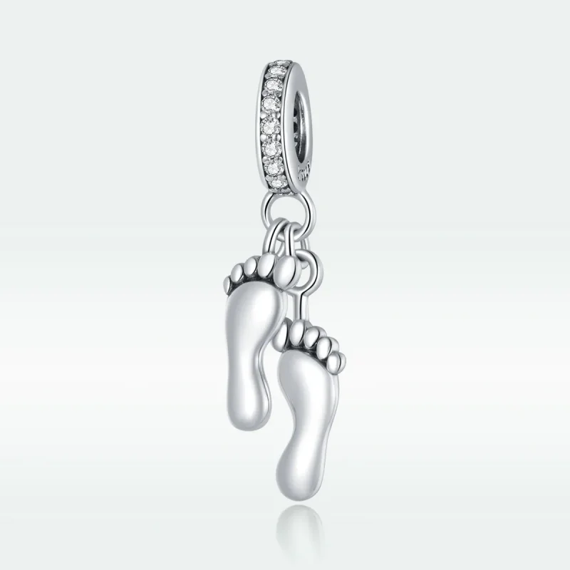 (image for) Pandora Style Silver Little Feet Dangle - SCC1692 - View 5