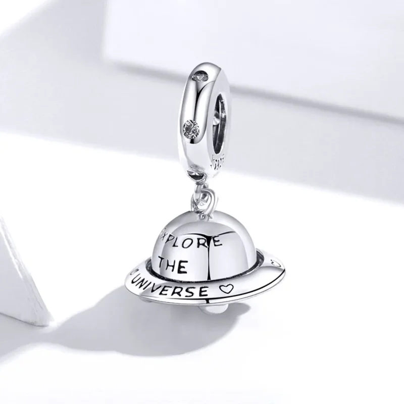 (image for) Pandora Style Silver Little Spaceship Dangle - SCC1696 - View 2