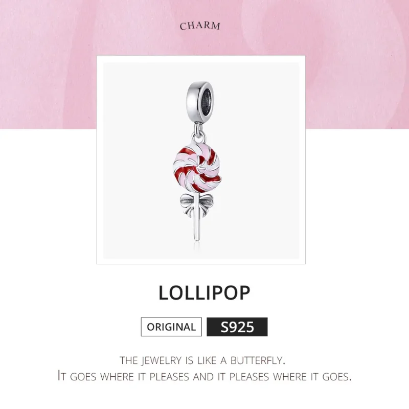 (image for) Pandora Style Silver Lollipop Dangle - SCC1491 - View 6