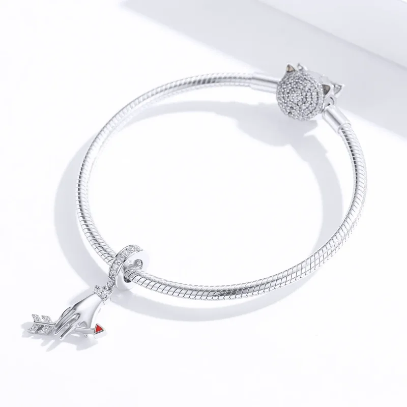 (image for) Pandora Style Silver Love Arrow Dangle - SCC1375 - View 2