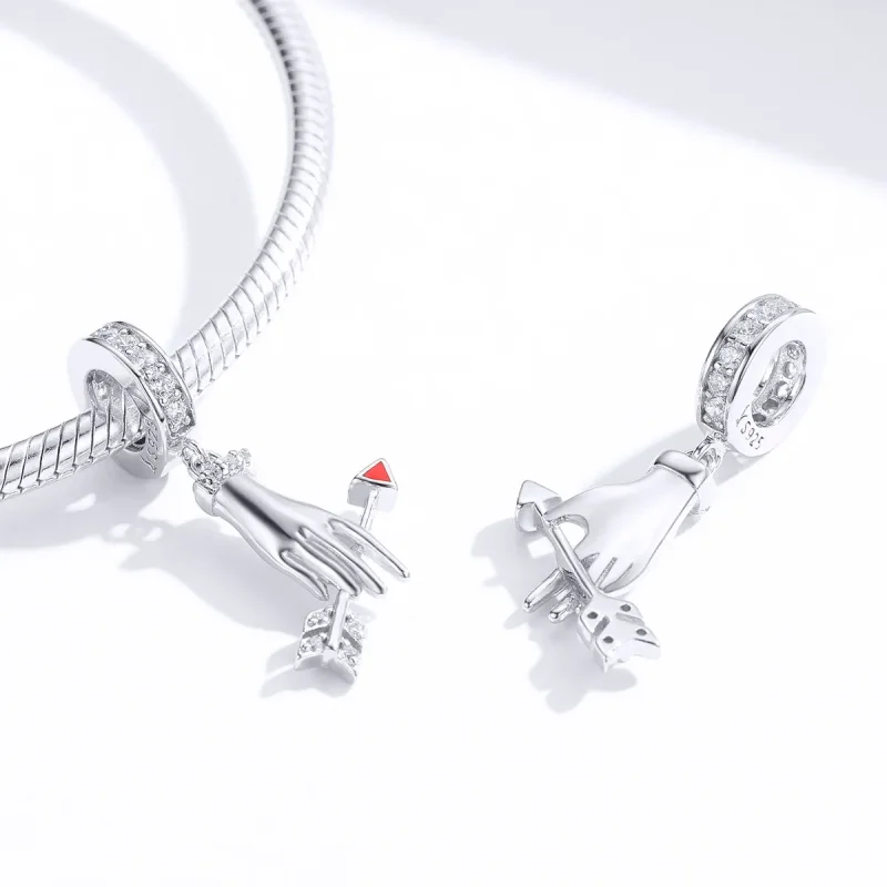 (image for) Pandora Style Silver Love Arrow Dangle - SCC1375 - View 3