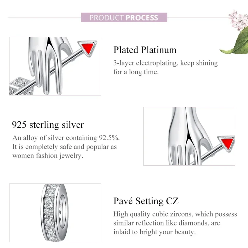 (image for) Pandora Style Silver Love Arrow Dangle - SCC1375 - View 8